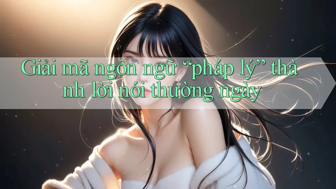 Giải mã ngôn ngữ “pháp lý” thành lời nói thường ngày