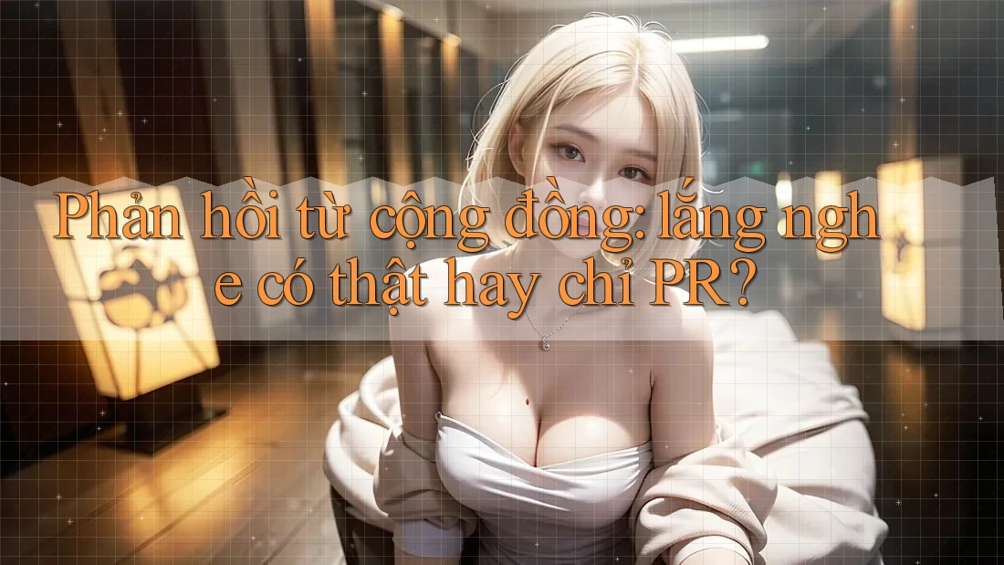 Phản hồi từ cộng đồng: lắng nghe có thật hay chỉ PR?